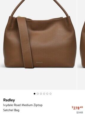 Radley Medium Ziptop Satchel Bag - Brown